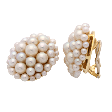 Anmutige Ohrclips mit Süßwasserperlen