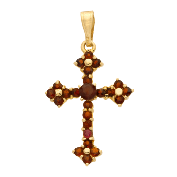 Entzückendes Kreuz mit Granatsteinen