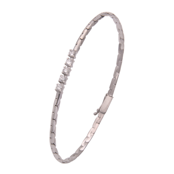 Charmantes Weißgoldarmband mit 5 Brillanten von 0,40 ct