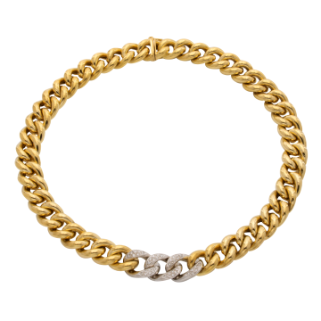 Dominanter Halsschmuck mit 42 Brillanten