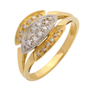 Eindrucksvoller Damenring mit 22 Diamanten