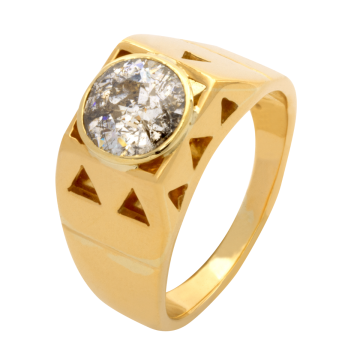 Herrenring mit 2,70ct Brillant