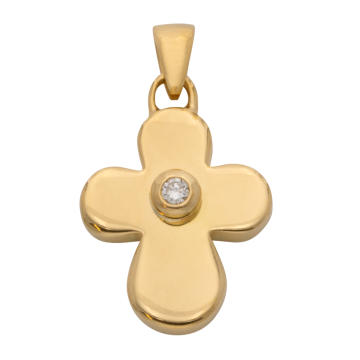 Hübsches goldenes Kreuz mit Brillant