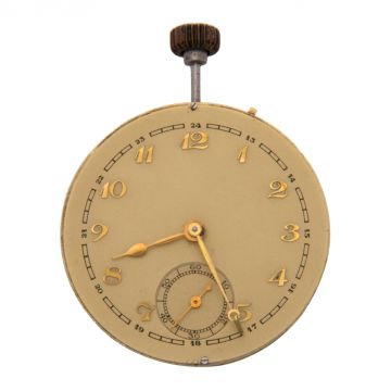 Sehr gut erhaltenes Art-Déco Taschenuhrwerk um 1920