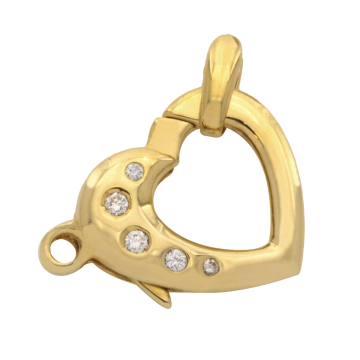 Verschluss in Herzform mit Brillanten