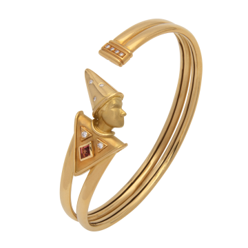 Ausgefallene Goldschmiedearbeit! Armreif „Harlekin“