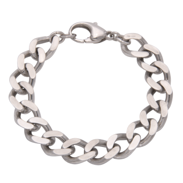 Massives Panzerarmband für Herren in 835er Silber