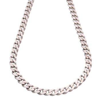 Unisex Flachpanzerkette in 925er Silber – 50 cm Länge