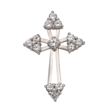 Niedliches Silberkreuz mit Zirkonia