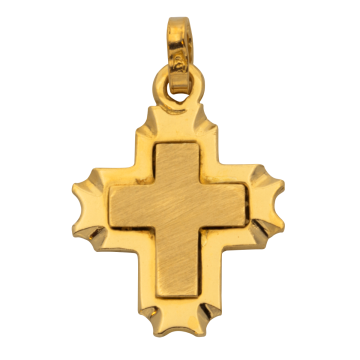 Hübscher kleiner Kreuzanhänger in 585er Gold