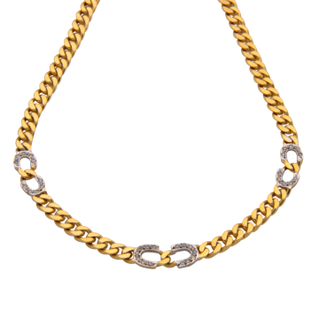 Damenkette – Flachpanzerkette mit Diamanten