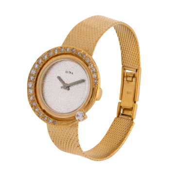 Vintage Damenuhr in 585er Gold mit Diamanten 1972-1980