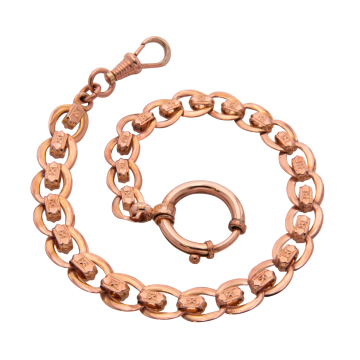 Antike rotgoldene Uhrenkette