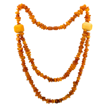 Ausgefallene Bernsteinkette, Vintage