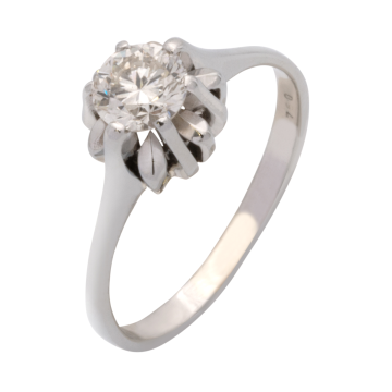 Solitär Brillantring in 750er Gold