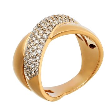 Ring aus dem Hause Christ. Mit 80 Edelsteinen von insgesamt 1,60 ct. auf einem weißgolden gearbeiteten Untergrund.