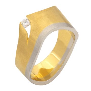 Exklusiver Bandring in Bicolor