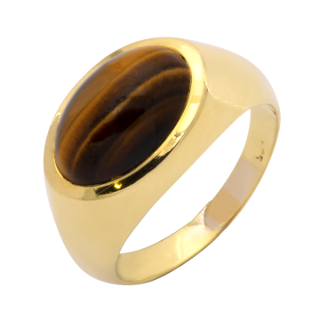 Unisex Ring mit Tigerauge