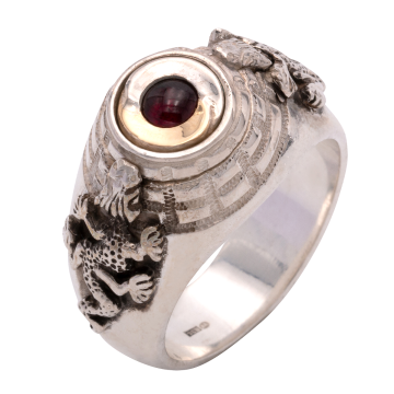 Giftring/ Herrenring mit Granat