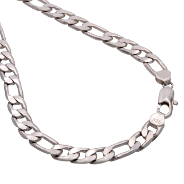 Massive Silberkette -Figarogliederung