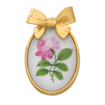 Bezaubernde Brosche in schlichter Eleganz in der Art eines Medaillons