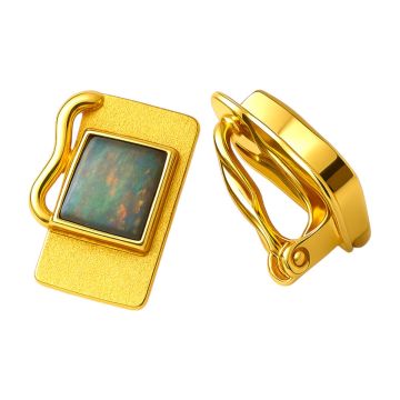Handgefertigte Opal Ohrclips