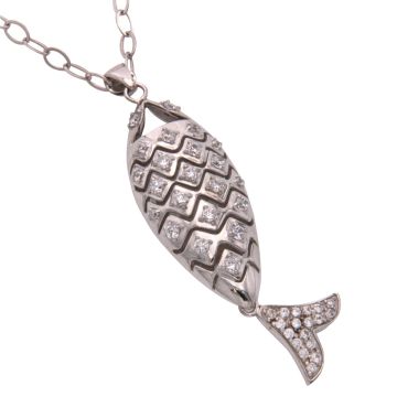 Fisch Kettenanhänger mit Halskette