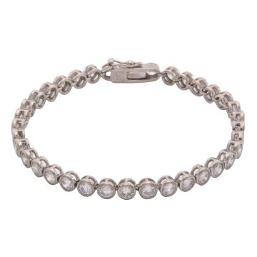 Funkelndes Silberarmband mit Zirkonia