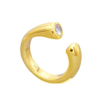 Massiver Diamantring in 585er Gold