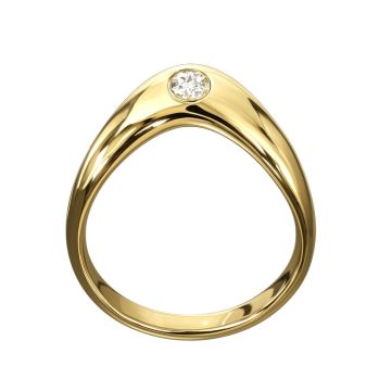 Geschwungener Brillantring