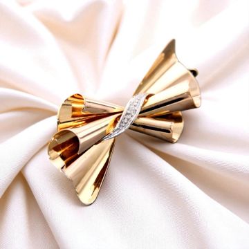 Perlenkettenverkürzer- Schleife mit Diamant