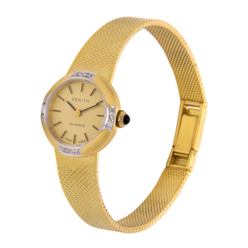 Vintage Zenith Quarz Damenuhr aus 585er Gold