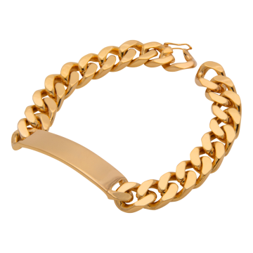 Silber vergoldetes Identity Armband