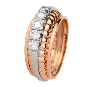 Antiker Brillantring mit 5 Brillanten – ca. 0,83ct