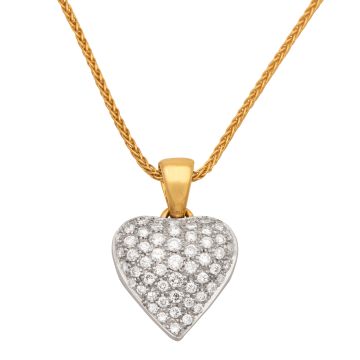 Herzanhänger mit 60 Brillanten inkl. Halskette