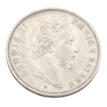 Silbermünze – Deutsches Reich – 5 Mark LUDWIG II - KOENIG VON BAYERN