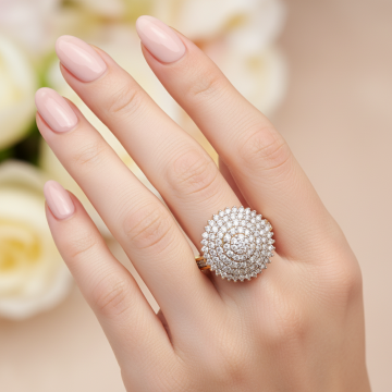 Damenring mit Diamanten