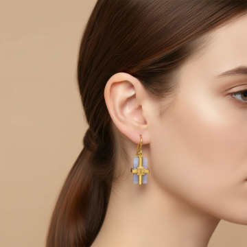 „Jette Joop“ Ohrhänger mit Chalcedon