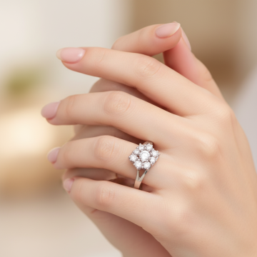 Eleganter Brillantring in Weißgold