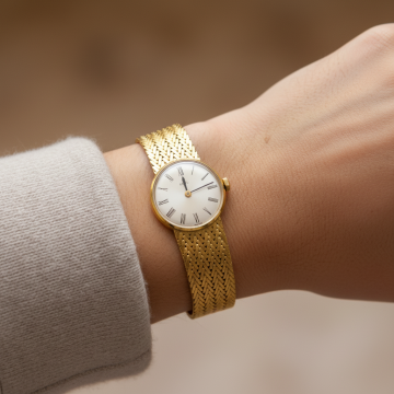 Vintage Damenarmbanduhr in 750er Gold aus dem Hause „EBEL“ um 1970