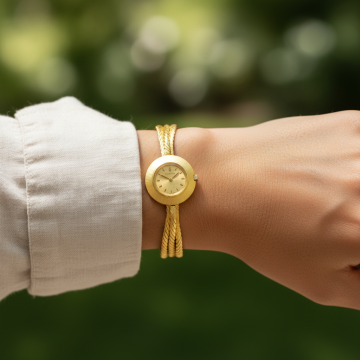 Damenarmbanduhr Corum in 750er Gelbgold