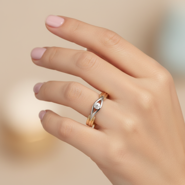  750er Gold Damenring mit Brillant