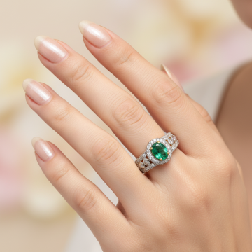 Traumhafter Smaragdring mit Diamanten