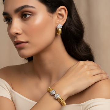 Luxuriöses Schmuckset mit Brillanten