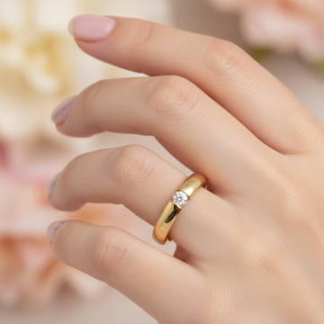 „Christ“ Spannring mit Brillant von 0,15ct
