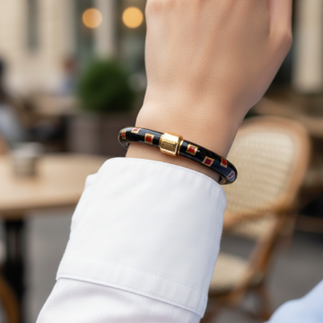 La Nouvelle Bague Armreif aus Florenz aus Gold, Silber mit Emaille