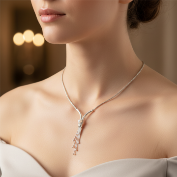 Schickes Collier in 750er Weißgold