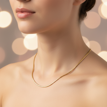 Wundervolle Schlangenkette in 585er Gold