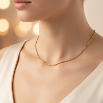 Edle Damenhalskette in 333er Gold