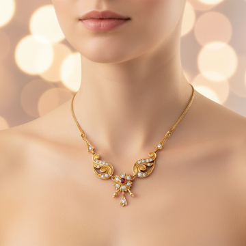 Hübsches Collier in 585er Gold